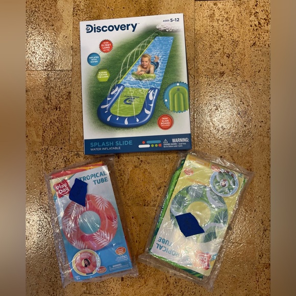 Discovery Kids Toy Inflatable Water Slide and two Tropical tubes New - Picture 5 of 8